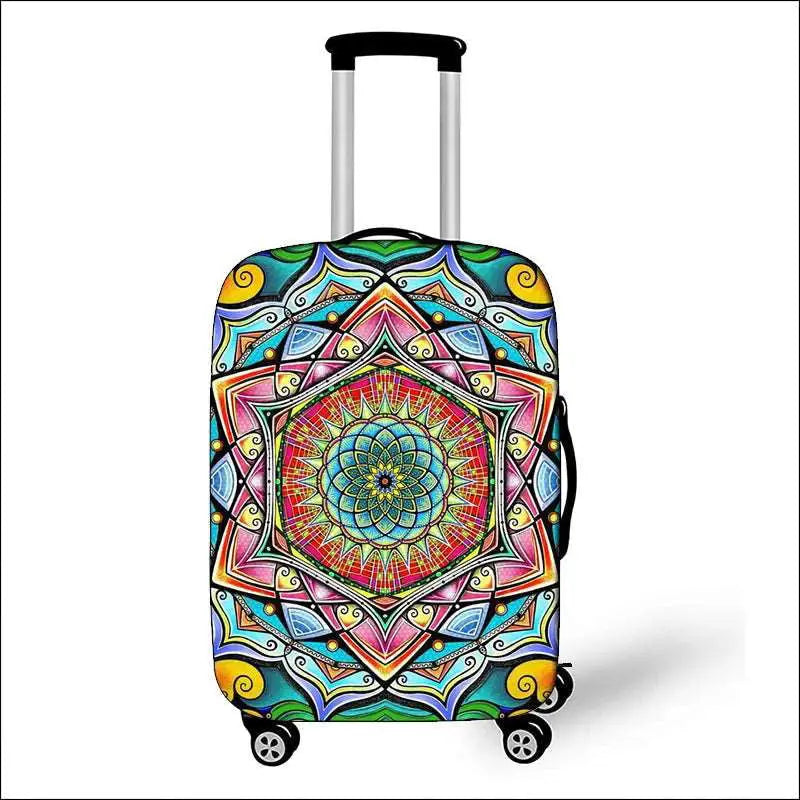 Mandala Datura Flower Luggage Covers - Lifestyle Travel Trading - 