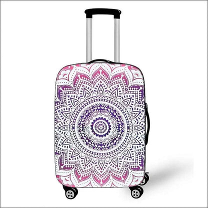 Mandala Datura Flower Luggage Covers - Lifestyle Travel Trading - 