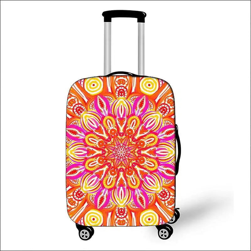 Mandala Datura Flower Luggage Covers - Lifestyle Travel Trading - 