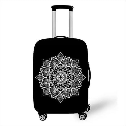 Mandala Datura Flower Luggage Covers - Lifestyle Travel Trading - 