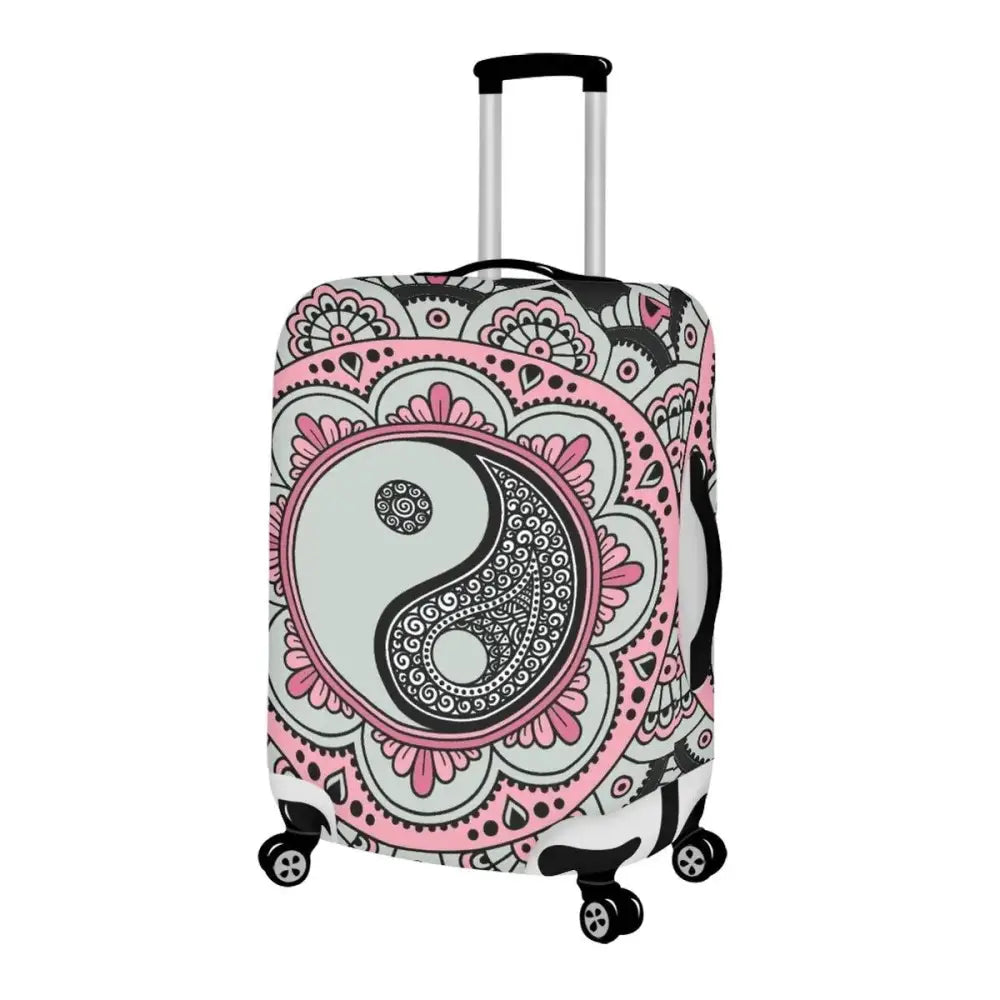 Mandela Tai Chi Durable Stretchy Luggage Cover Travel Protector Covers Cool Essential Accessories - Lifestyle Travel Trading - 