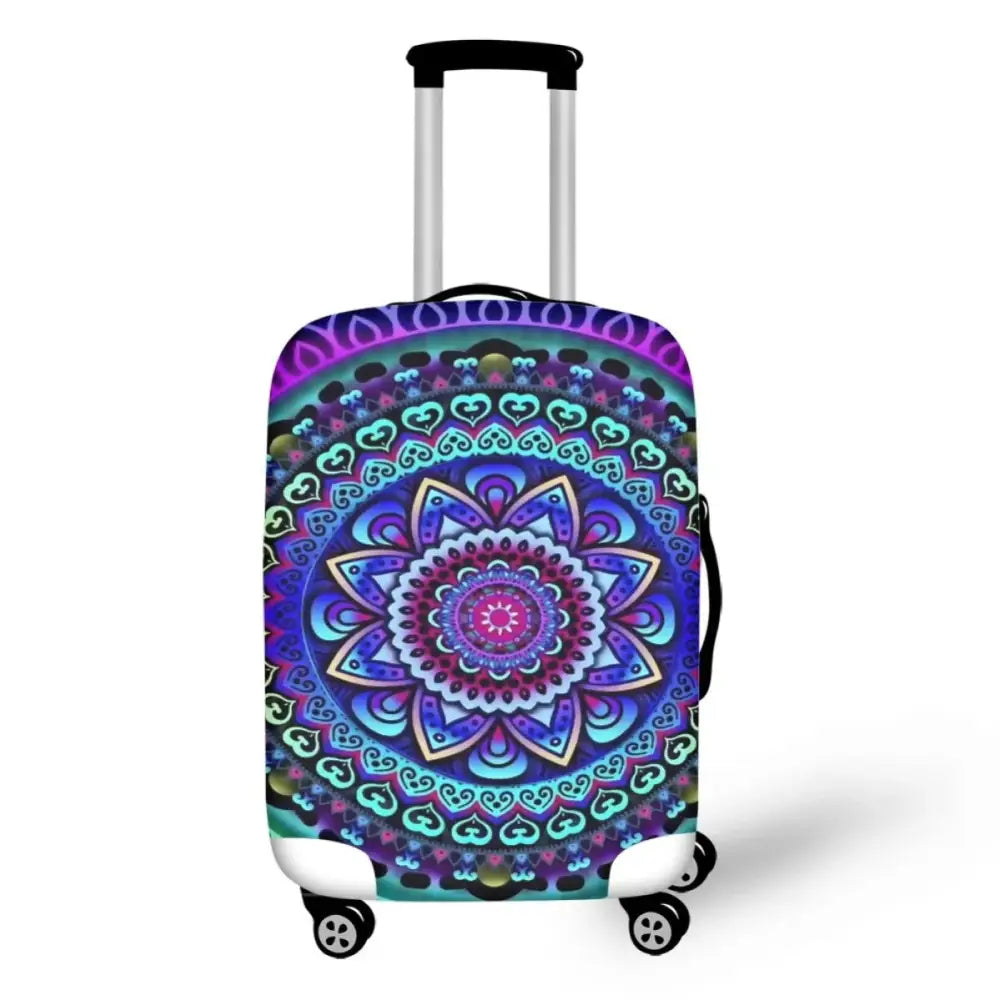 Mandela Tai Chi Durable Stretchy Luggage Cover Travel Protector Covers Cool Essential Accessories - Lifestyle Travel Trading - 