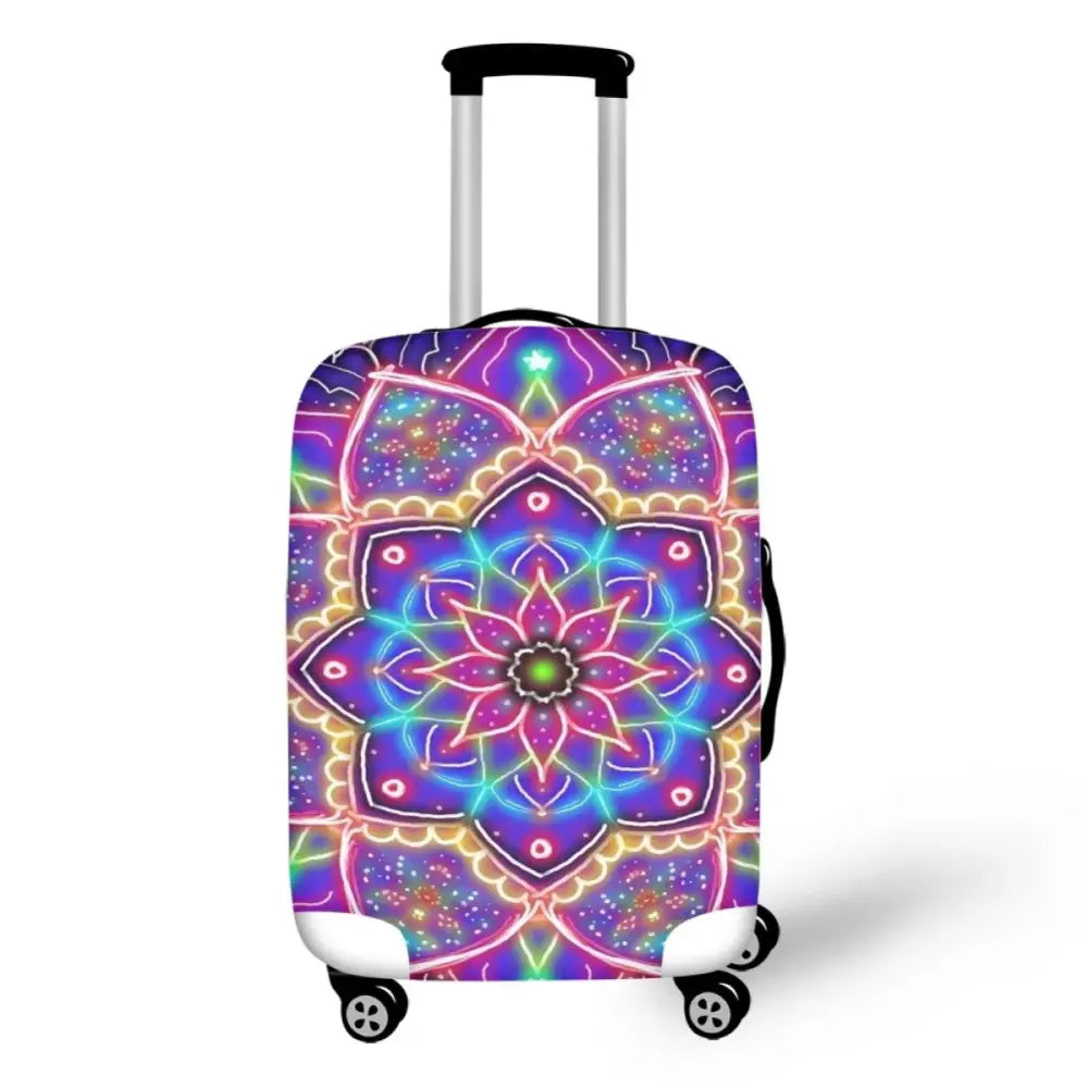 Mandela Tai Chi Durable Stretchy Luggage Cover Travel Protector Covers Cool Essential Accessories - Lifestyle Travel Trading - 