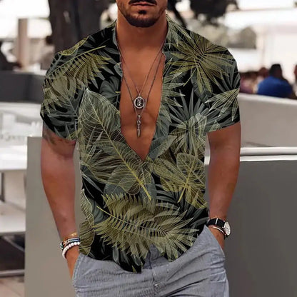 Men's 3D Printed Coconut Tree Hawaiian Shirt - 2024 Fashion Beach Tee (Sizes up to 5XL) - Lifestyle Travel Trading