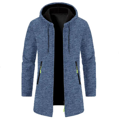 Men’s Hooded Zipper Long Sleeve Oversize Winter Top Jacket Coat - Coats