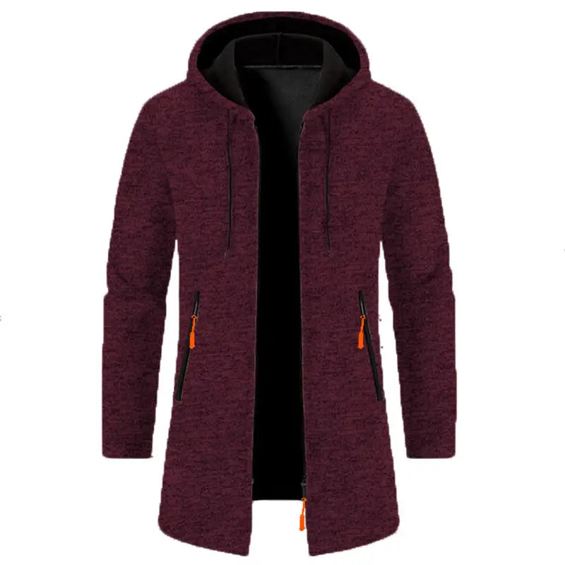 Men’s Hooded Zipper Long Sleeve Oversize Winter Top Jacket Coat - Coats