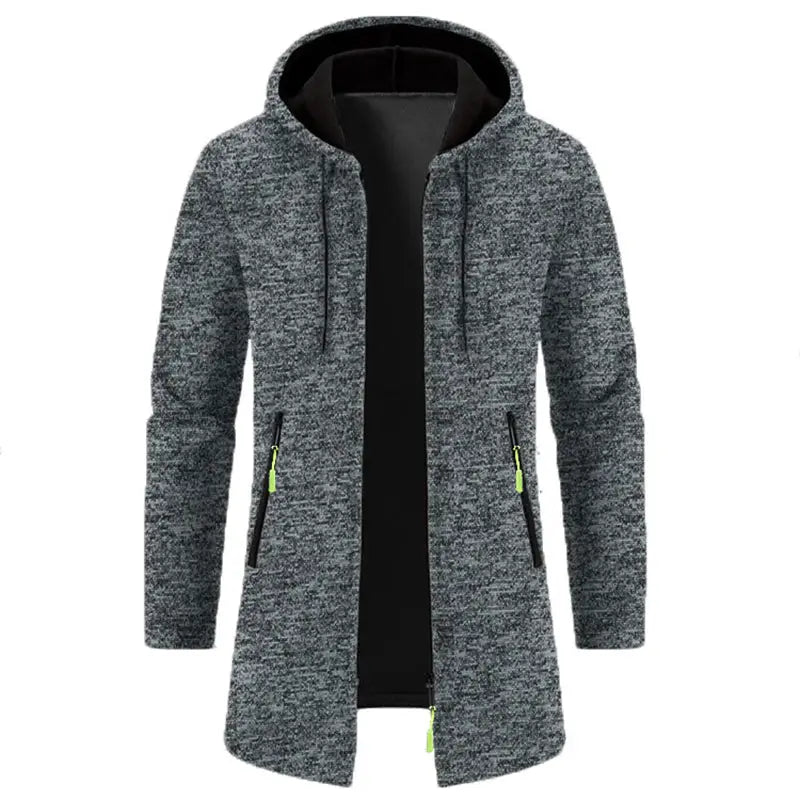 Men’s Hooded Zipper Long Sleeve Oversize Winter Top Jacket Coat - Coats