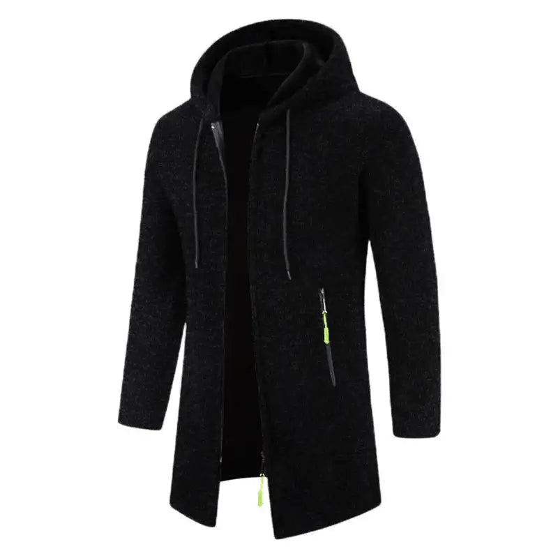 Men’s Hooded Zipper Long Sleeve Oversize Winter Top Jacket Coat - Coats