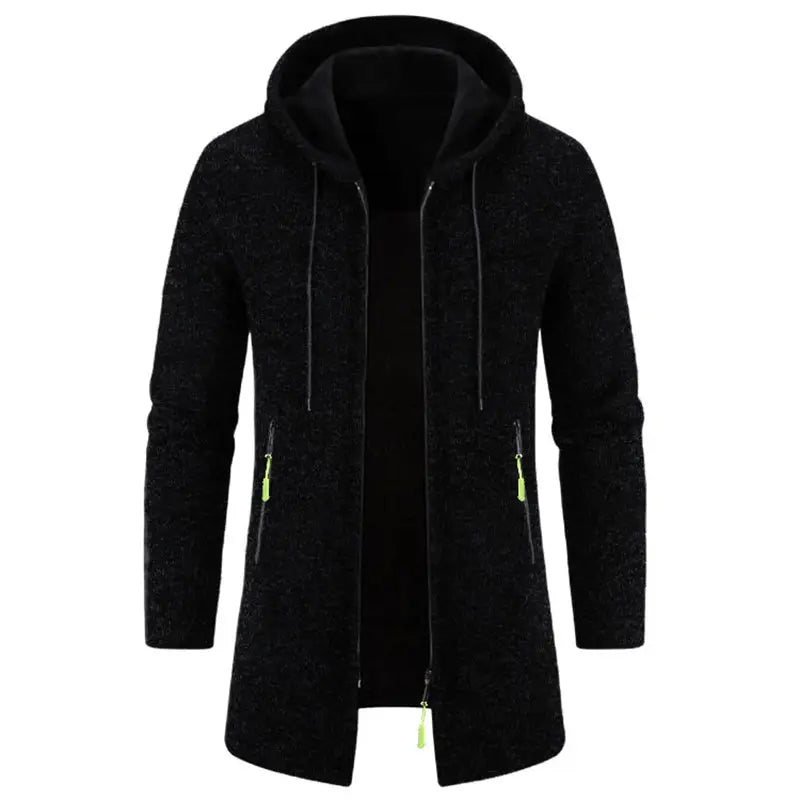 Men’s Hooded Zipper Long Sleeve Oversize Winter Top Jacket Coat - Coats