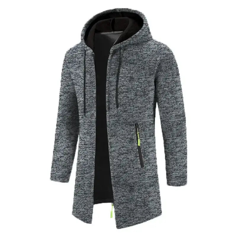 Men’s Hooded Zipper Long Sleeve Oversize Winter Top Jacket Coat - Dark Gray / US XXXL - Coats