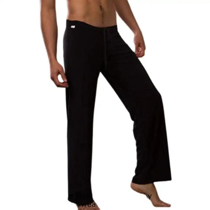 Men’s Low Waist Yoga Pants - Black / M - Menwswear