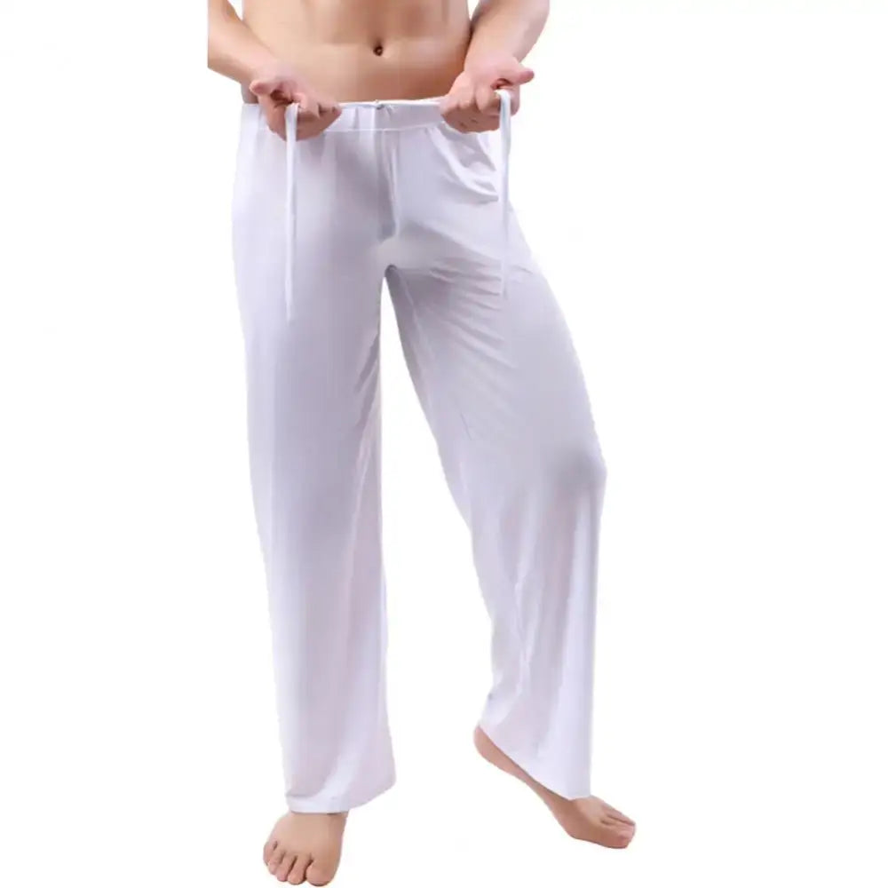 Men’s Low Waist Yoga Pants - White / M - Menwswear