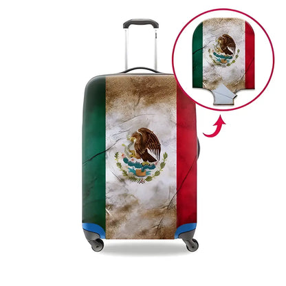 Multi Flag Printed Elastic Polyester Travel Luggage Cover - Lifestyle Travel Trading - 