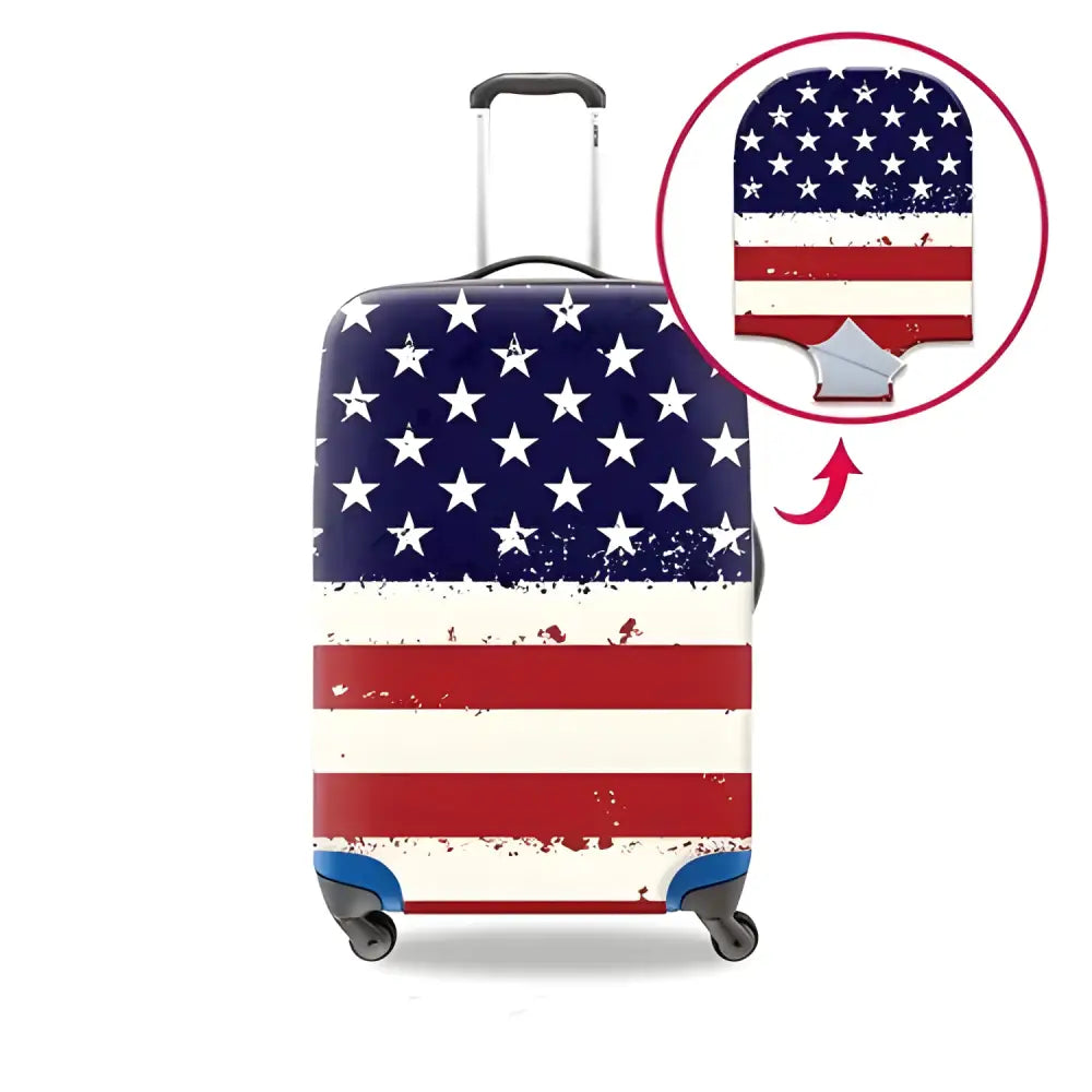 Multi Flag Printed Elastic Polyester Travel Luggage Cover - Lifestyle Travel Trading - 