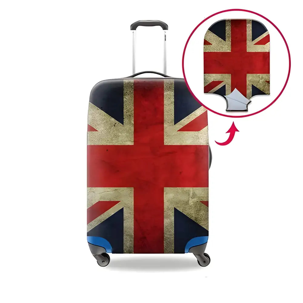 Multi Flag Printed Elastic Polyester Travel Luggage Cover - Lifestyle Travel Trading - Luggage Protectors