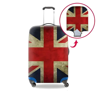 Multi Flag Printed Elastic Polyester Travel Luggage Cover - Lifestyle Travel Trading - Luggage Protectors