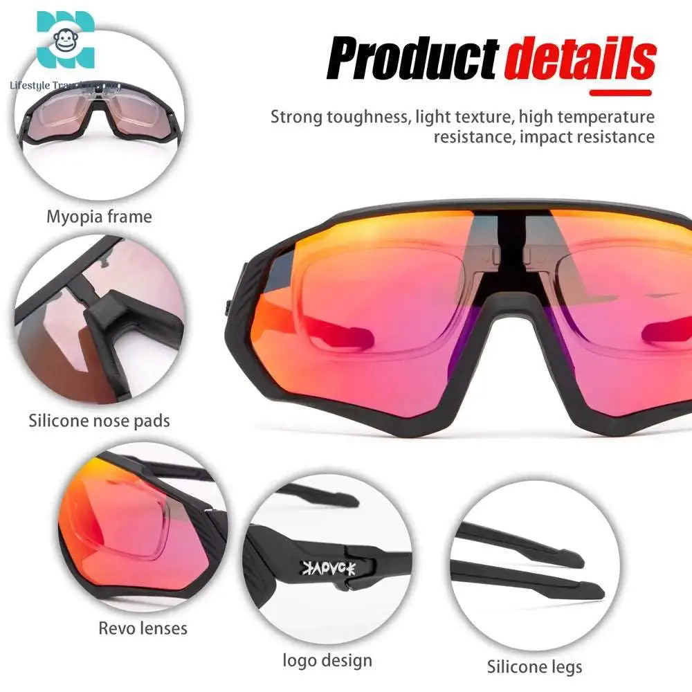 Polarized Cycling Sunglasses - UV Protection, Lightweight, Durable - Lifestyle Travel Trading - 