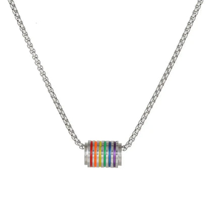 Men's Jewelry 316L Stainless Steel Rainbow Necklace For Men Pendant Tag Lesbian Gay Pride LGBT Jewelry For Women Men - Lifestyle Travel Trading