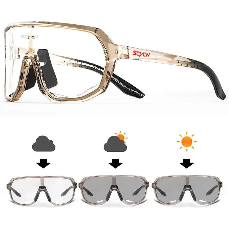 SCVCN UV400 Photochromic Cycling Glasses - Lifestyle Travel Trading - 