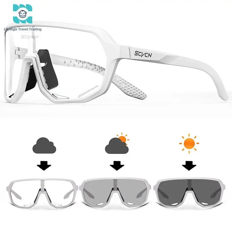 SCVCN UV400 Photochromic Cycling Glasses - Lifestyle Travel Trading - 