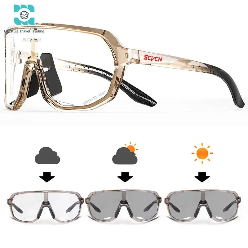 SCVCN UV400 Photochromic Cycling Glasses - Lifestyle Travel Trading - Sunglasses