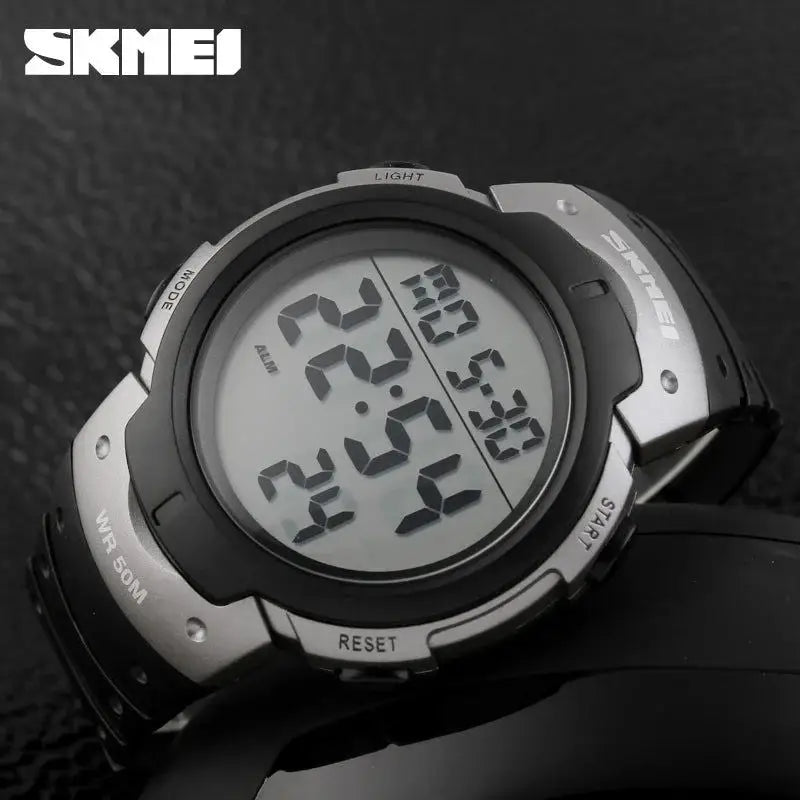 SKMEI 1068 Calendar PU Strap 5Bar Waterproof Digital Watch reloj hombre Outdoor Sport Watch Men Big Dial Fashion Simple Watches - Lifestyle Travel Trading