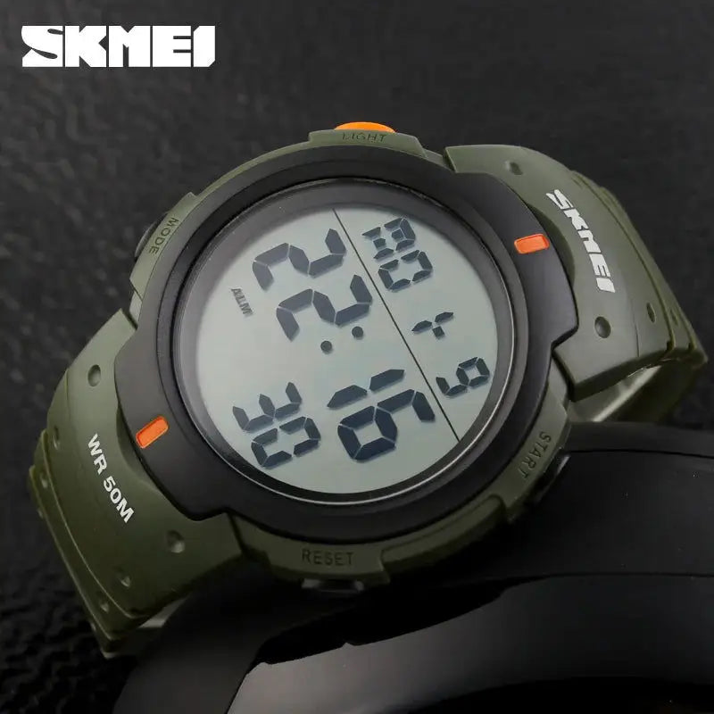 SKMEI 1068 Calendar PU Strap 5Bar Waterproof Digital Watch reloj hombre Outdoor Sport Watch Men Big Dial Fashion Simple Watches - Lifestyle Travel Trading