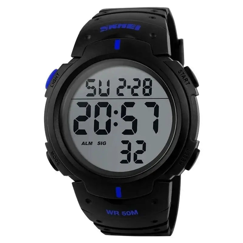 SKMEI 1068 Calendar PU Strap 5Bar Waterproof Digital Watch reloj hombre Outdoor Sport Watch Men Big Dial Fashion Simple Watches - Lifestyle Travel Trading