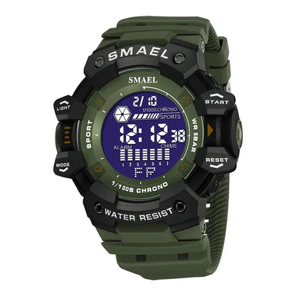 SMAEL 8050 digital large dial personalized trend sports multifunctional luminous 50 meter waterproof men's watch - Lifestyle Travel Trading