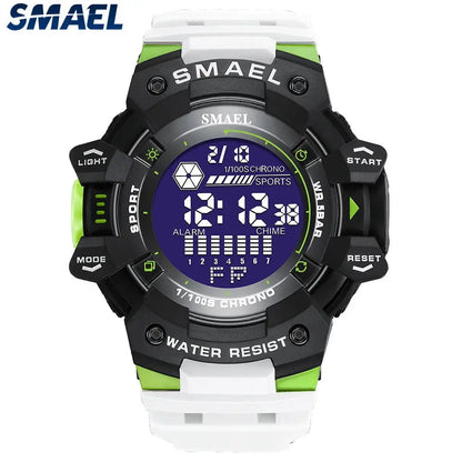 SMAEL 8050 digital large dial personalized trend sports multifunctional luminous 50 meter waterproof men's watch - Lifestyle Travel Trading