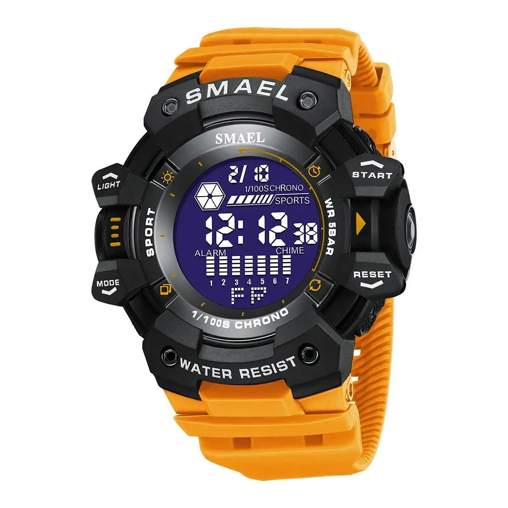 SMAEL 8050 digital large dial personalized trend sports multifunctional luminous 50 meter waterproof men's watch - Lifestyle Travel Trading