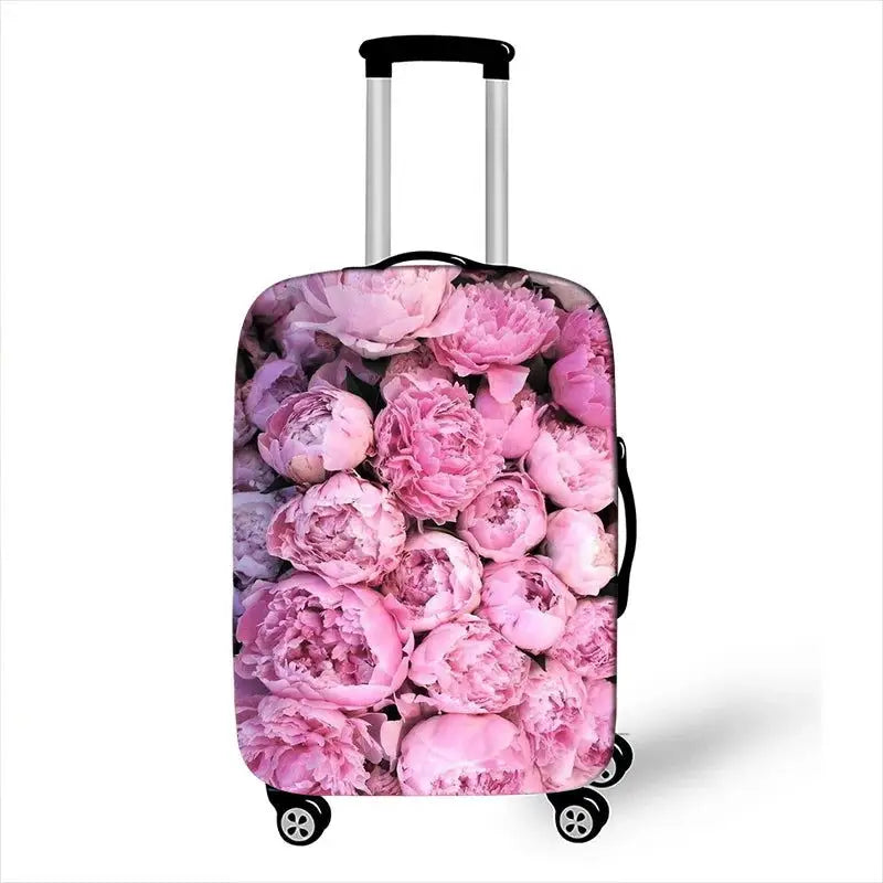 Pretty Flower Luggage Protective Covers for Travel Anit-dust Trolley Cases Cover Elastic Rose Suitcase Cover Travel Accessories - Lifestyle Travel Trading