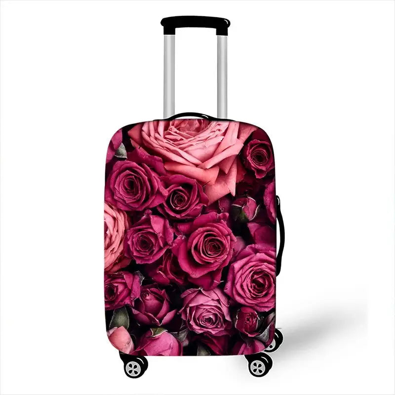 Pretty Flower Luggage Protective Covers for Travel Anit-dust Trolley Cases Cover Elastic Rose Suitcase Cover Travel Accessories - Lifestyle Travel Trading