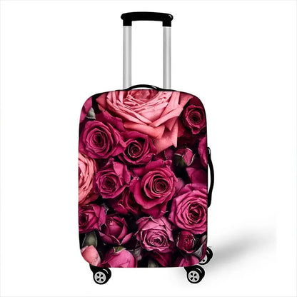 Pretty Flower Luggage Protective Covers for Travel Anit-dust Trolley Cases Cover Elastic Rose Suitcase Cover Travel Accessories - Lifestyle Travel Trading