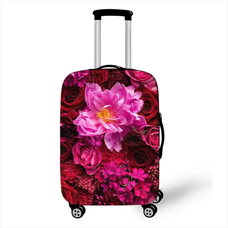 Pretty Flower Luggage Protective Covers for Travel Anit-dust Trolley Cases Cover Elastic Rose Suitcase Cover Travel Accessories - Lifestyle Travel Trading