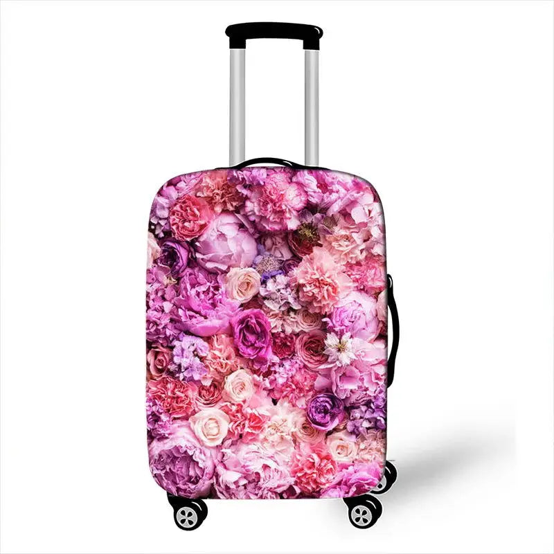 Pretty Flower Luggage Protective Covers for Travel Anit-dust Trolley Cases Cover Elastic Rose Suitcase Cover Travel Accessories - Lifestyle Travel Trading