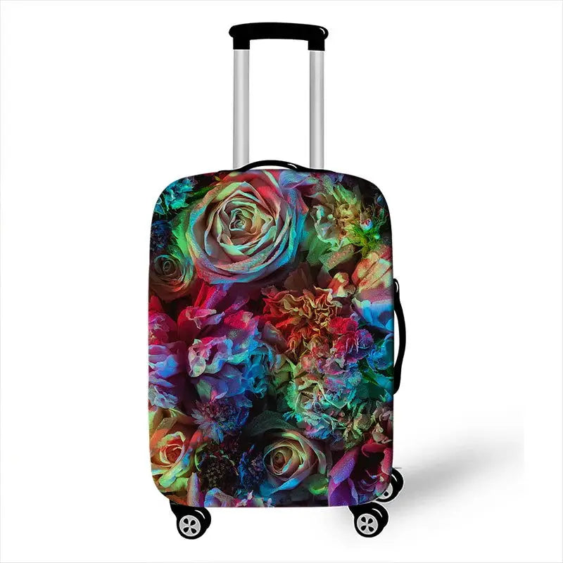 Pretty Flower Luggage Protective Covers for Travel Anit-dust Trolley Cases Cover Elastic Rose Suitcase Cover Travel Accessories - Lifestyle Travel Trading