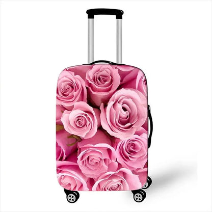 Pretty Flower Luggage Protective Covers for Travel Anit-dust Trolley Cases Cover Elastic Rose Suitcase Cover Travel Accessories - Lifestyle Travel Trading