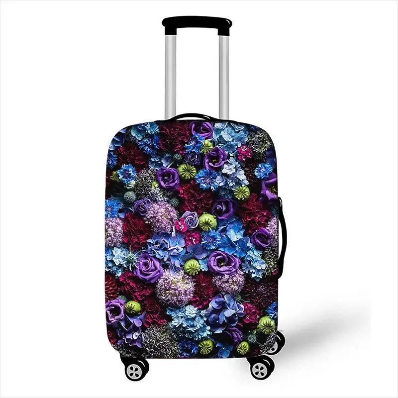 Pretty Flower Luggage Protective Covers for Travel Anit-dust Trolley Cases Cover Elastic Rose Suitcase Cover Travel Accessories - Lifestyle Travel Trading