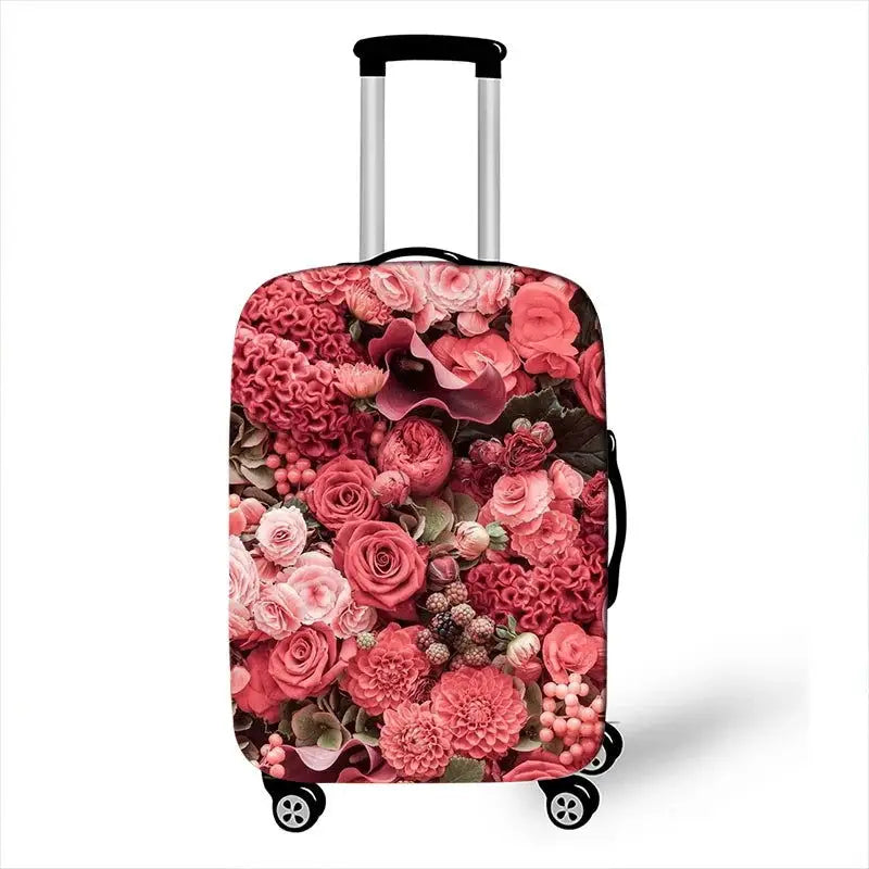 Pretty Flower Luggage Protective Covers for Travel Anit-dust Trolley Cases Cover Elastic Rose Suitcase Cover Travel Accessories - Lifestyle Travel Trading