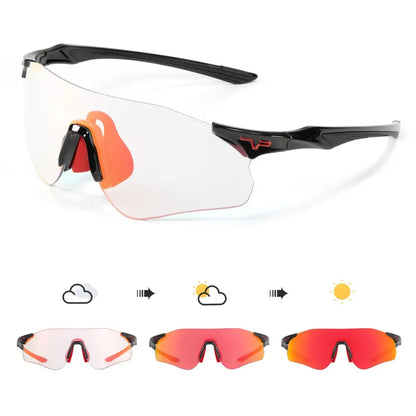 Kapvoe Photochromic Cycling Glasses Running Sunglasses UV400 Cycling Sunglasses Sports Glasses MTB Eyewear Outdoor Bike Goggles - Lifestyle Travel Trading