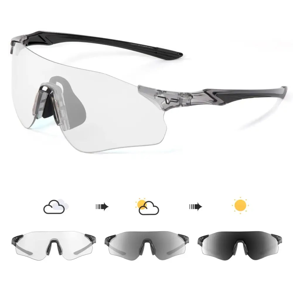 Kapvoe Photochromic Cycling Glasses Running Sunglasses UV400 Cycling Sunglasses Sports Glasses MTB Eyewear Outdoor Bike Goggles - Lifestyle Travel Trading