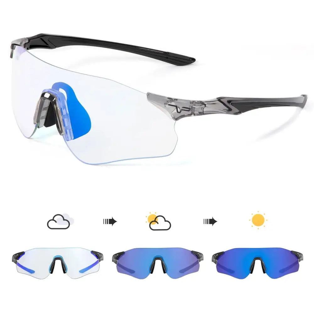 Kapvoe Photochromic Cycling Glasses Running Sunglasses UV400 Cycling Sunglasses Sports Glasses MTB Eyewear Outdoor Bike Goggles - Lifestyle Travel Trading