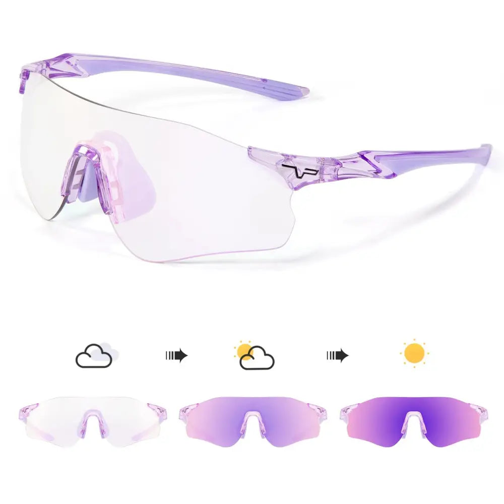 Kapvoe Photochromic Cycling Glasses Running Sunglasses UV400 Cycling Sunglasses Sports Glasses MTB Eyewear Outdoor Bike Goggles - Lifestyle Travel Trading