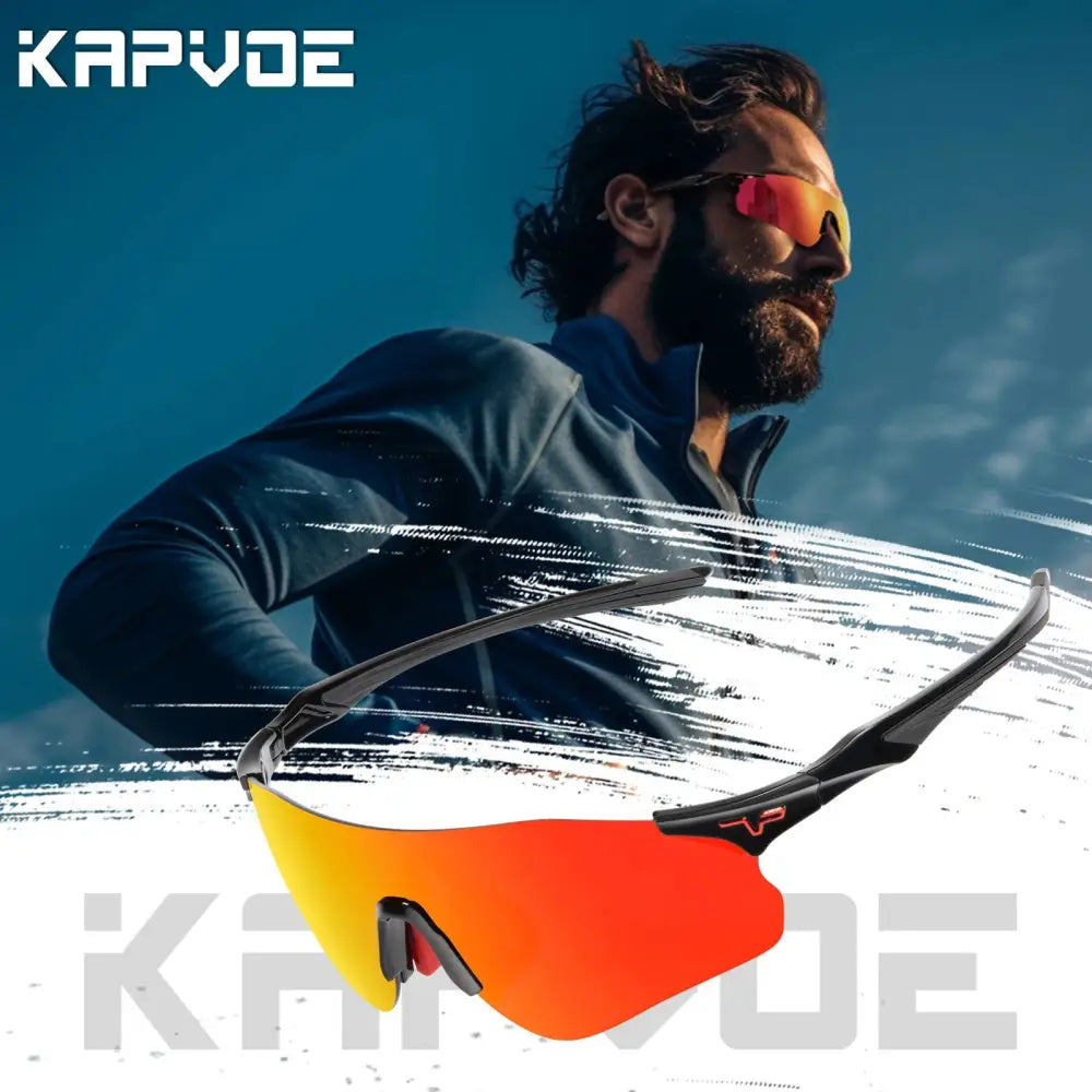 Kapvoe Photochromic Cycling Glasses Running Sunglasses UV400 Cycling Sunglasses Sports Glasses MTB Eyewear Outdoor Bike Goggles - Lifestyle Travel Trading