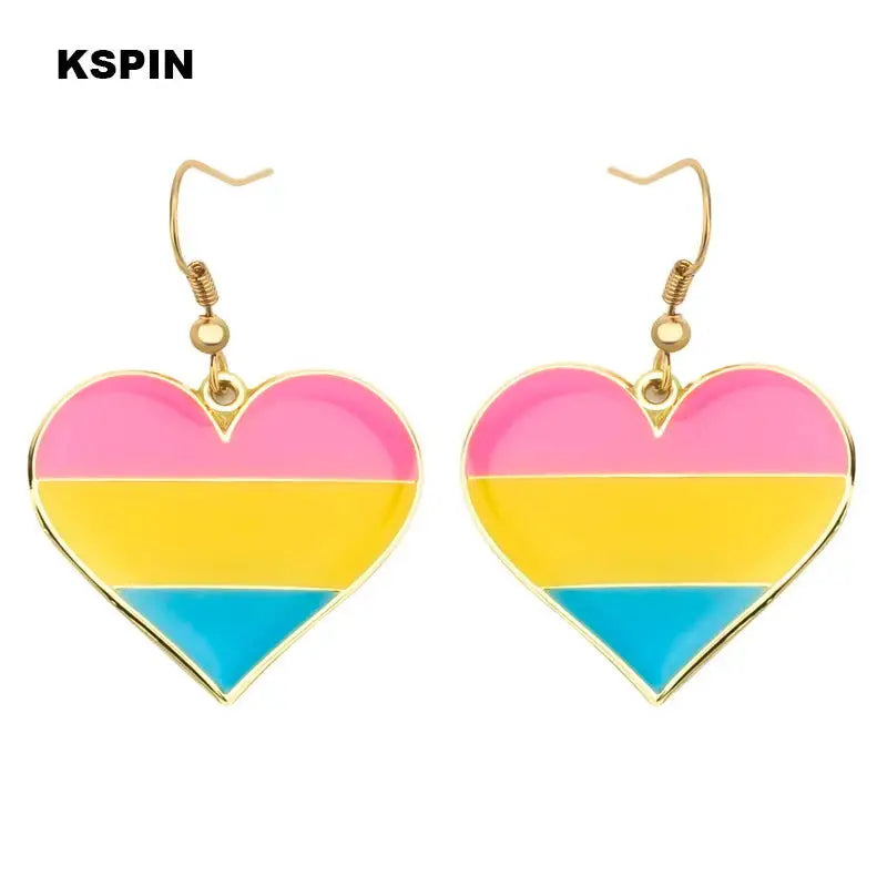 Transgender Rainbow Pansexual pride Genderqueer pride LGBT Earrings Gay Pride Rainbow Earrings Jewelry For Women Men Lovers Gift - Lifestyle Travel Trading