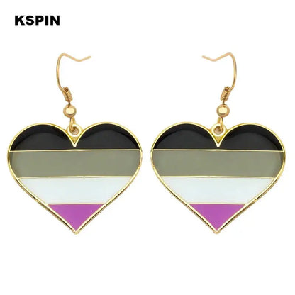 Transgender Rainbow Pansexual pride Genderqueer pride LGBT Earrings Gay Pride Rainbow Earrings Jewelry For Women Men Lovers Gift - Lifestyle Travel Trading