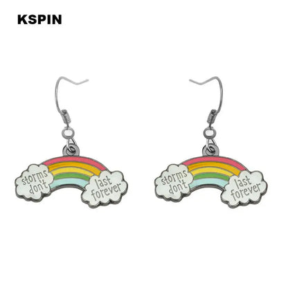 Transgender Rainbow Pansexual pride Genderqueer pride LGBT Earrings Gay Pride Rainbow Earrings Jewelry For Women Men Lovers Gift - Lifestyle Travel Trading