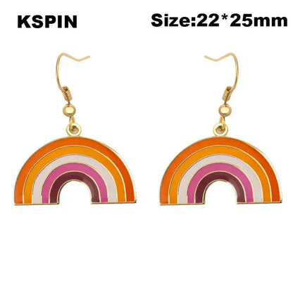 Transgender Rainbow Pansexual pride Genderqueer pride LGBT Earrings Gay Pride Rainbow Earrings Jewelry For Women Men Lovers Gift - Lifestyle Travel Trading