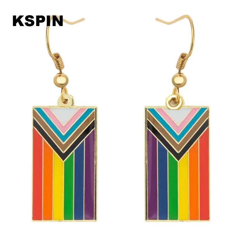 Transgender Rainbow Pansexual pride Genderqueer pride LGBT Earrings Gay Pride Rainbow Earrings Jewelry For Women Men Lovers Gift - Lifestyle Travel Trading